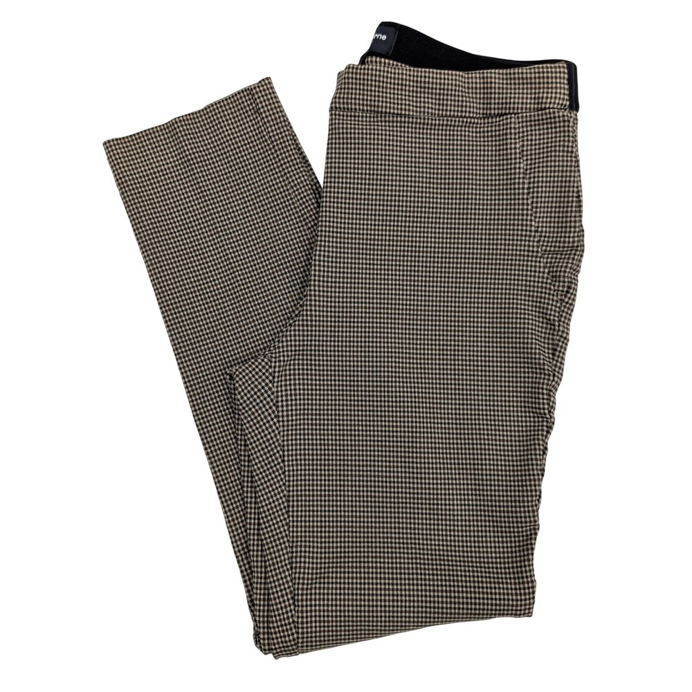 Liz Claiborne Career Houndstooth Stretch Pants Size 6 Brown‎ Black Classic Fit